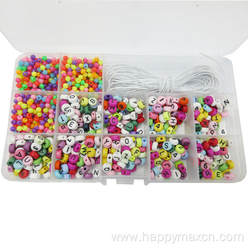 4*7mm assorted box pack dangle alphabet beads